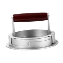 Burger Press with Wood Handle, Nonstick Smooth Surface Meat Smasher for Flat Grill Cooking