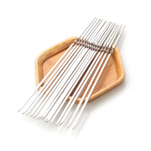 20pcs Stainless Steel Grill Skewers Set, Long Nonstick BBQ Kabob Skewers for Outdoor Parties