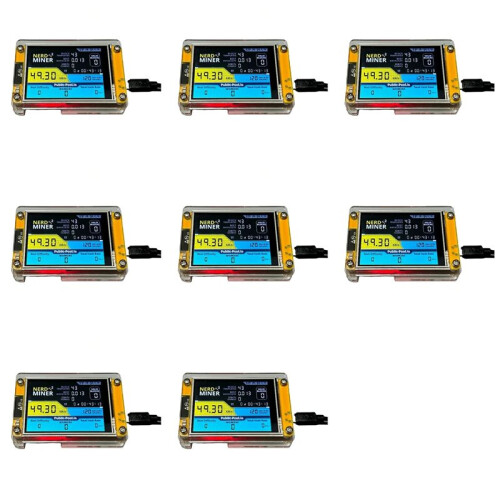 8X Novo Nerdminer V3 2,8 Polegadas BTC Solo Lottery Nerd Miner Crypto Bitcoin Miner Solo Mining Machine 1