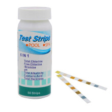 50pcs 6 in 1 Pool and Spa Test Strips, Fast Visual Water Analysis, Easy pH and Chlorine Check