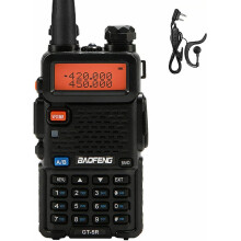 Noodalarm FM-zendband, draagbare portofoon compatibel met dual-band transceiver, VOX-functie met 1800mAh-batterij, compact