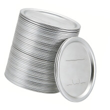 60pcs Seal Mason Jar Lids Iron Materials Writeable Date-86mm