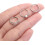 Δαχτυλίδια Opal για τη μύτη 18G/20G, χειρουργικό ατσάλι 316L, 3 τεμάχια: Μύτη, Διάφραγμα, 3