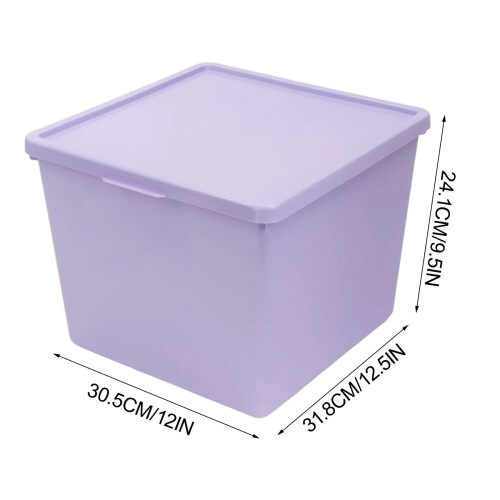 Storage Bin, Large Capacity Foldable Plastic Container for Home Organization, Multipurpose Collapsible Box for Toys Clothes, Stackable 2
