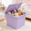 Storage Bin, Large Capacity Foldable Plastic Container for Home Organization, Multipurpose Collapsible Box for Toys Clothes, Stackable 8