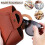 Conjunto de 4 Estojos para Óculos de Sol em Couro, Bolsa Multifuncional com Alça 5