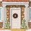 Julkrans med sammetsrosett och ornament 4