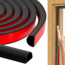 Guarnizione autoadesiva per porte, ideale per casa e auto, guarnizione in gomma EPDM per portellone posteriore, striscia di tenuta in silicone per