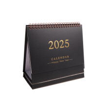 Tischkalender 2025, aufklappbarer Tischkalender, Kalender von Januar 2025 bis Dezember, 19 x 16 cm, Metallring-Doppelspiralbindung, Tischkalender