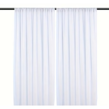 Rideau de fond en mousseline pour mariage, rideaux transparents aux drapés élégants, panneaux occultants en tissu infroissable.