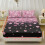 Queen Fitted Sheet Set with Pillowcases Pink Floral Black 5