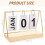 Desktop Wooden Calendar Golden Rectangular Blocks Day Countdown 1Set 8.3x3.9x5.9in 2
