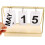 Desktop Wooden Calendar Golden Rectangular Blocks Day Countdown 1Set 8.3x3.9x5.9in 3