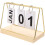 Desktop Wooden Calendar Golden Rectangular Blocks Day Countdown 1Set 8.3x3.9x5.9in 4