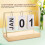 Desktop Wooden Calendar Golden Rectangular Blocks Day Countdown 1Set 8.3x3.9x5.9in 8