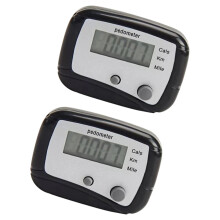 Simple Step Counter Walking Pedometer Accurate Fitness-Black
