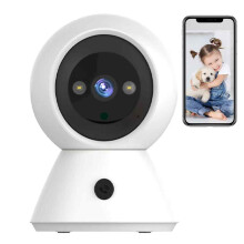 Digital Eye, 200W ultraheldere wifi-camera met privacybescherming, kleurennachtzicht voor verbeterde zichtbaarheid, dual-band draadloze verb