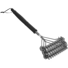 Heavy Duty Stainless Steel BBQ Grill Cleaning Brush with Extended Handle for Outdoor Camping