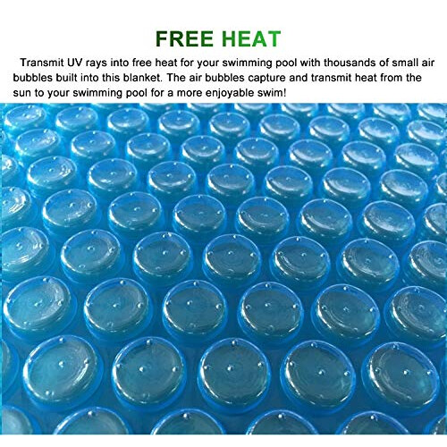 Pool Solar Cover 2m x 3m Blue Bubble Insulation Blanket for InGround Rectangular Pools 1