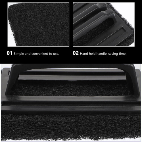 3 Pack BBQ Grill Brush and Cleaning Sponge Set with PP Handle for Efficient Grease Removal 2