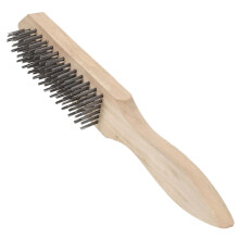 Heavy Duty Grill Brush with Wooden Handle and Fish Scale Scraper – Steel Wire BBQ Grill Cleaner for Grills Ovens Stoves