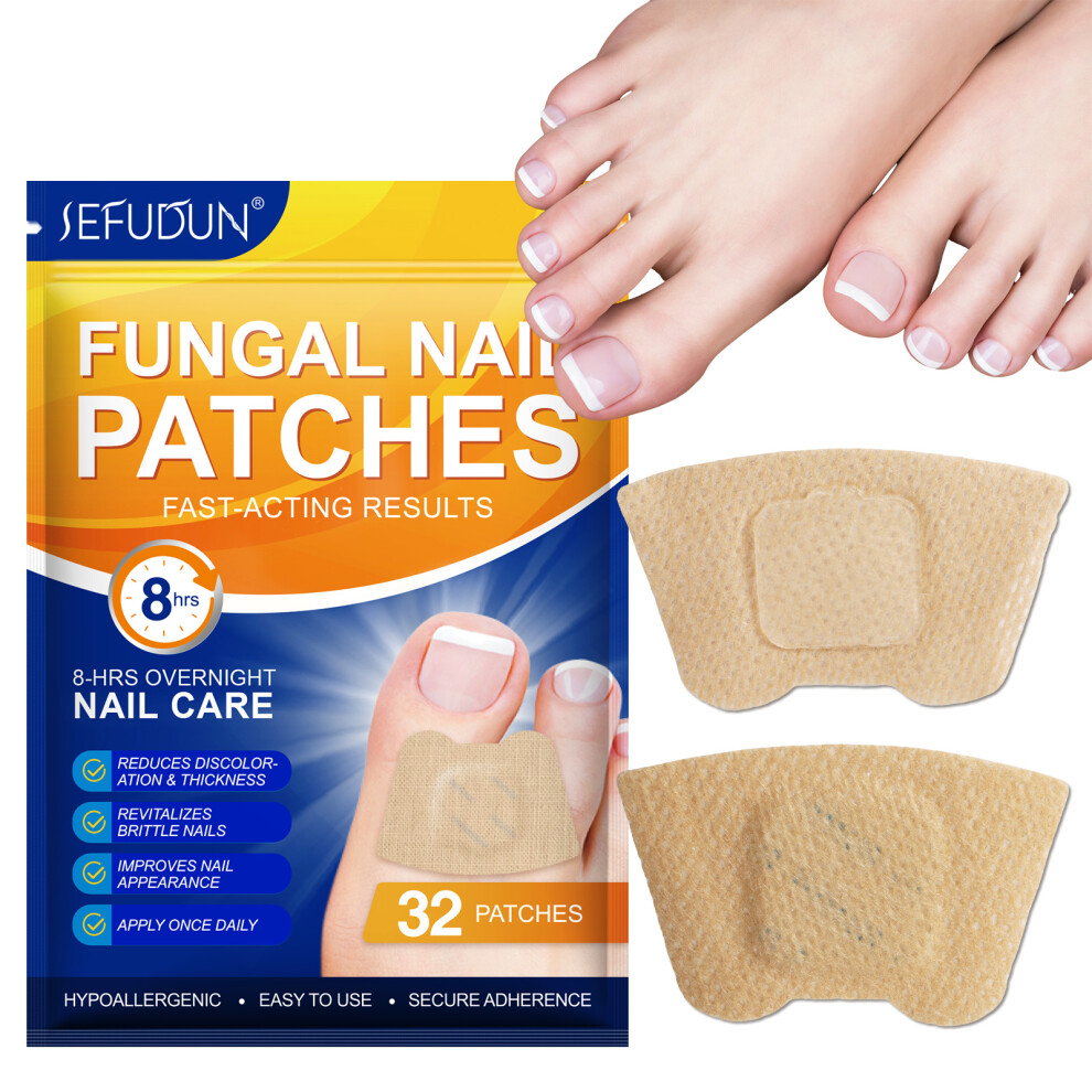 Sefudun Anti-Fungal Nail Repair Patches Nail Fungus Treatment & Overnight Repair 32 Pcs