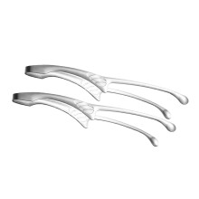 Stainless Steel Food Tongs 2pcs Set, Ergonomic NonSlip Heat Resistant BBQ Serving Tongs for Buffet and Cooking