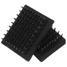 2Pcs BBQ Grill Cleaning Brush with Builtin Scraper Tool, Stainless Steel Wire Bristles for Deep Grill Cleaning