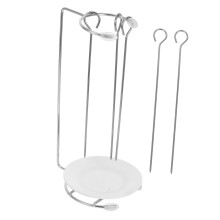Stainless Steel BBQ Skewer Rack for Even Heat Cooking, Easy Flipping and Quick Clean Design