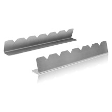 2 Pcs 304 Stainless Steel Kebab Rack Set, Sawtooth BBQ Skewer Holder for Grill, RustResistant Easy Clean Design