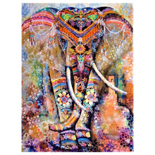 Round Diamond All Diamond Diamond Målaruppsättning Vardagsrum Matsal Dekoration Målning Mandala Elephant
