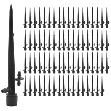 72Pcs Drip Emitters Adjustable Fan Shape Irrigation Drippers for 1/4 Inch Tube,360 Degree Adjustable Water Flow Drippers