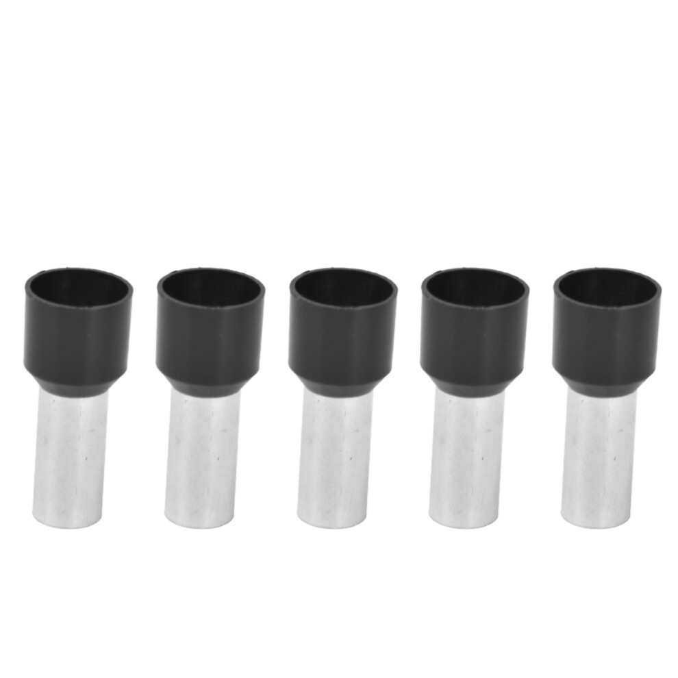 50Pcs Insulated Ferrule Tube Crimp Terminals 4 Awg Copper Pvc Black 9461376256827