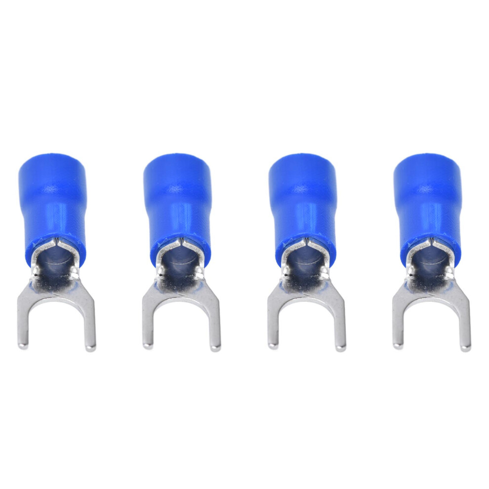 Crimp Insulated U Type Spade Connectors 50Pcs 12-10Awg Blue Cable Terminals 9421376256807