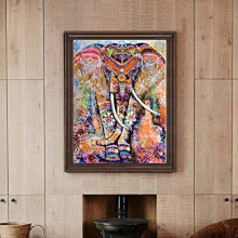 Diamante Redondo, Todo Diamantes, Conjunto de Pintura de Diamantes, Sala de Jantar, DecoraçãO, Pintura, Mandala, Elefante