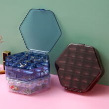 Double-Layer High Capacity Jewelry Organizer Ring Necklace Earring Makeup Holder Cases Jewelry Box for Women-Transparent