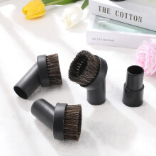 Horse Hair Round Dust Brush Horse Hair Vacuum Attachment Vacuum Attachment with 1-1/4 to 1-3/8 Inch Hose Adapter