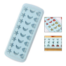 Bandeja Cuadrada de Hielo de Silicona de 1 Pieza, Moldes de JabóN de Chocolate en Forma Estrella de CorazóN de 24 Cavidades, Moldes para Hornear,