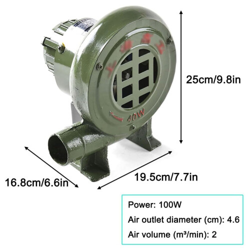 Electric Blacksmith Forge Blower 110V 220V with Adjustable Airflow Control and Speed Governor 1