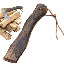 Wooden Axe Handle Ergonomic Replacement Grip, Short Hatchet Handle for Camp Axe, Durable Easy Control Design