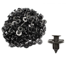 100Pcs Bumper Clips 8mm Plastic Rivet Fastener Mud Flaps Push for