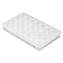 17X10.8CM Rechteck 28 Slots Schmuck Kunststoff Aufbewahrung Box Strass Perlen Pille Ohrringe Aufbewahrung Box Etui BehäLter