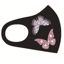 Diamond Painting Kit for Adult, DIY Special Diamond Face Mask Reusable Gift, Embroidery Prom Party Gift -Butterfly
