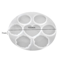 Handmade DIY Smooth Epoxy Heart Shaped Irregular Phone Holder Epoxy Silicone Mold Crafts