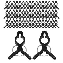 50 Pieces Plant Support Clips for Tomato Cages and Vines, Reusable Secure Stem Fasteners