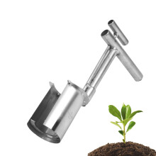 Garden Bulb Planter with Ergonomic TShape Handle, Stainless Steel Manual Hole Digger for Seedlings