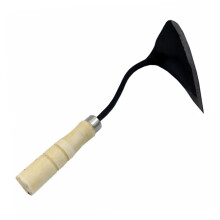 Forged Handheld Garden Hoe with Ergonomic Bentneck Design and Non‑Slip Wooden Handle for Precise Weeding
