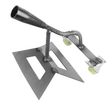 Wheeled Garden Hoe Steel Hollow Head Weeding Tool Heavy Duty LowEffort Weed Removal for Flower Beds