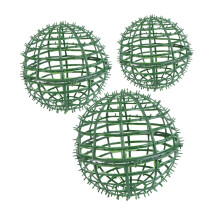 3Pcs Artificial Plant Topiary Ball Frame Easy Assembly Floral Arrangement Support Cage for Wedding Home Garden Decoration