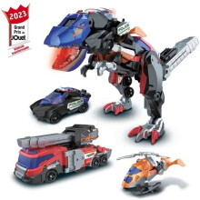 Zusammenbaubares Spielzeug VTECH SWITCH & GO COMBO - TRIO, der mega T-Rex SOS (3 in 1) für Kinder ab 4 Jahren